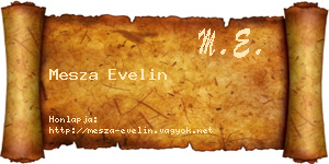 Mesza Evelin névjegykártya
